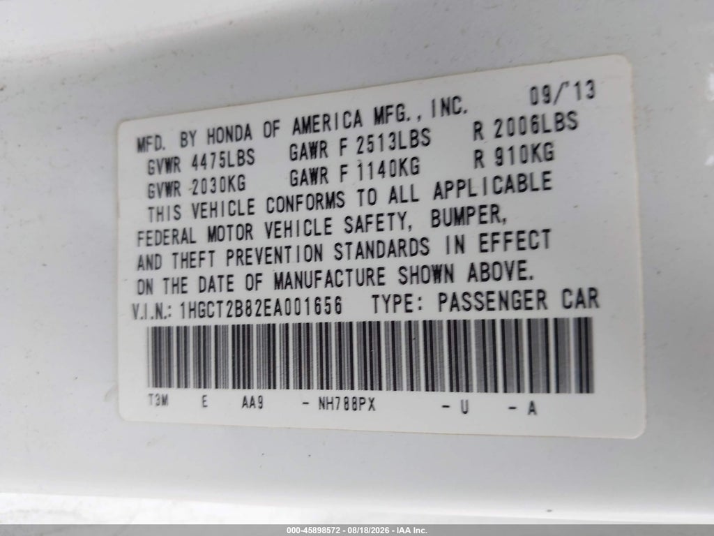 2014 Honda Accord EX-L V-6 photo 9