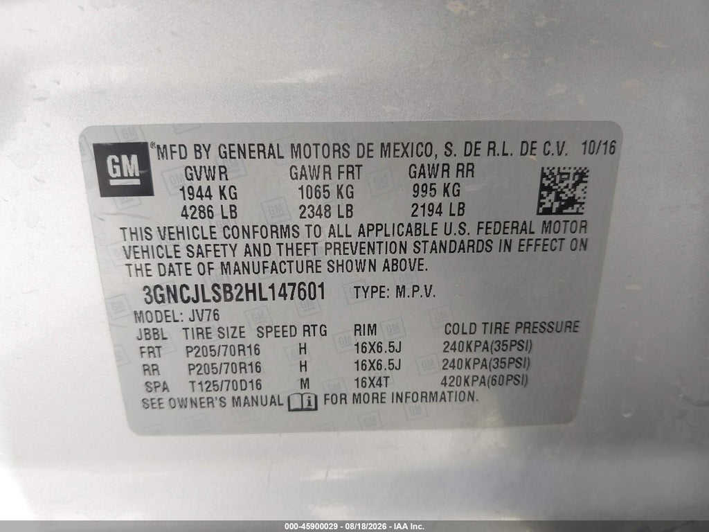 2017 Chevrolet Trax LT photo 9