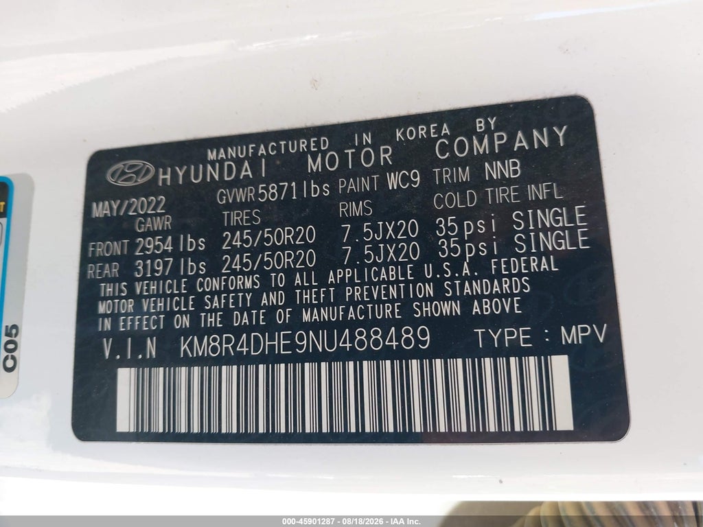 2022 Hyundai Palisade SEL photo 9