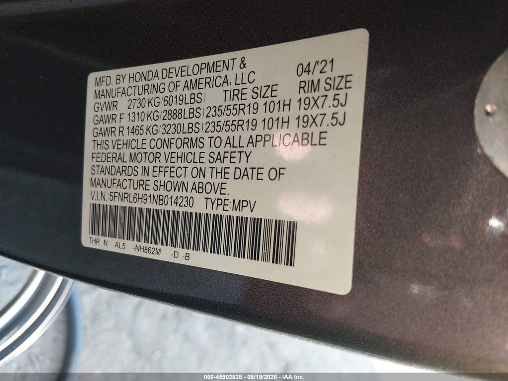 2022 Honda Odyssey Elite photo 9