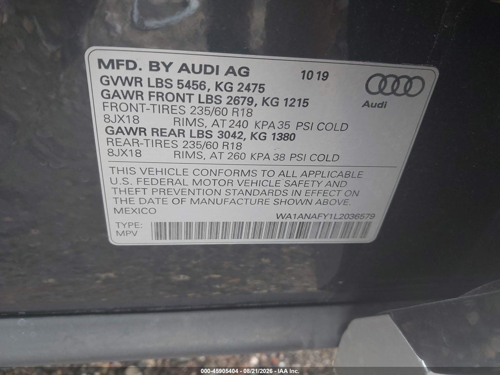 2020 Audi Q5 Premium 45 Tfsi Quattro S Tronic photo 9