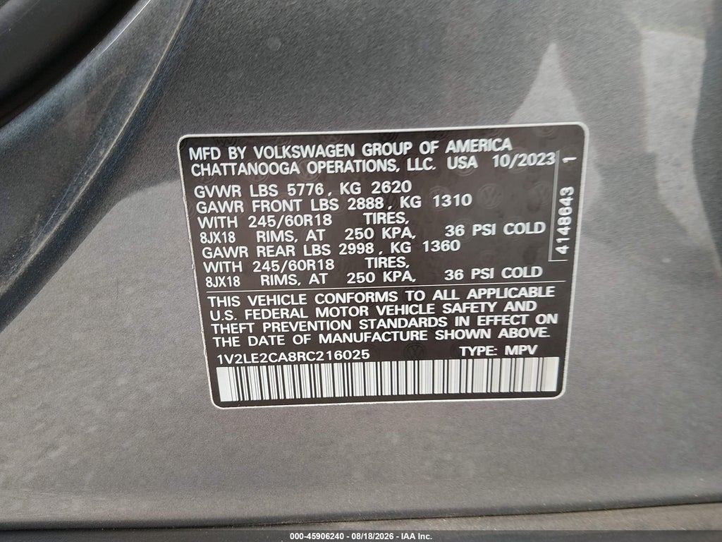 2024 Volkswagen Atlas Cross Sport 2.0T SE photo 9