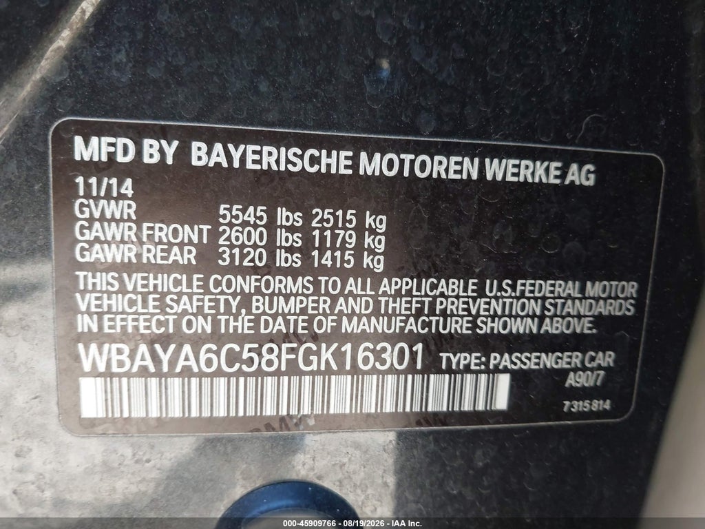 2015 BMW 740I photo 9