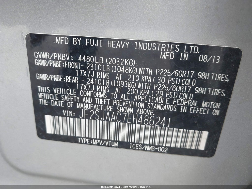 2014 Subaru Forester 2.5I photo 9
