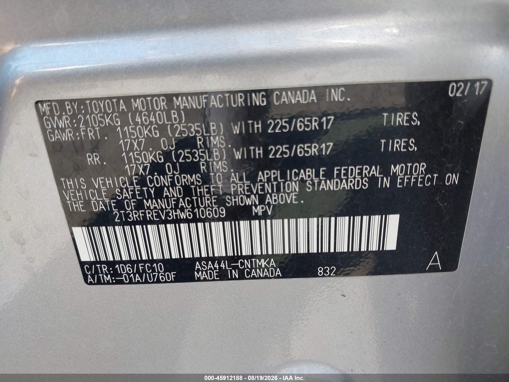 2017 Toyota RAV4 XLE photo 9