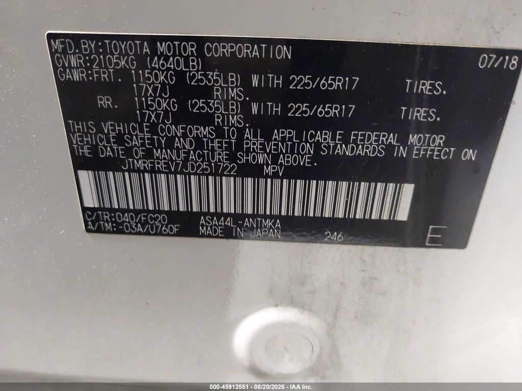2018 Toyota RAV4 XLE photo 9