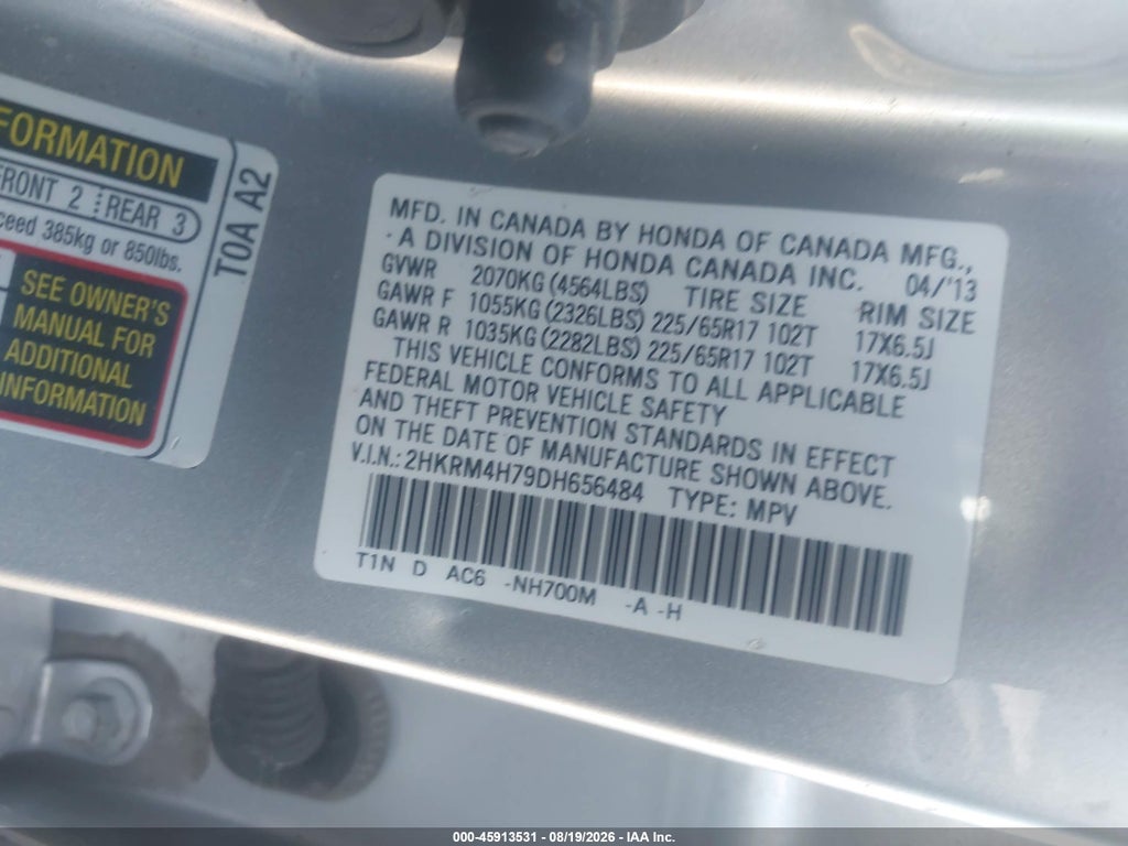2013 Honda CR-V EX-L photo 9