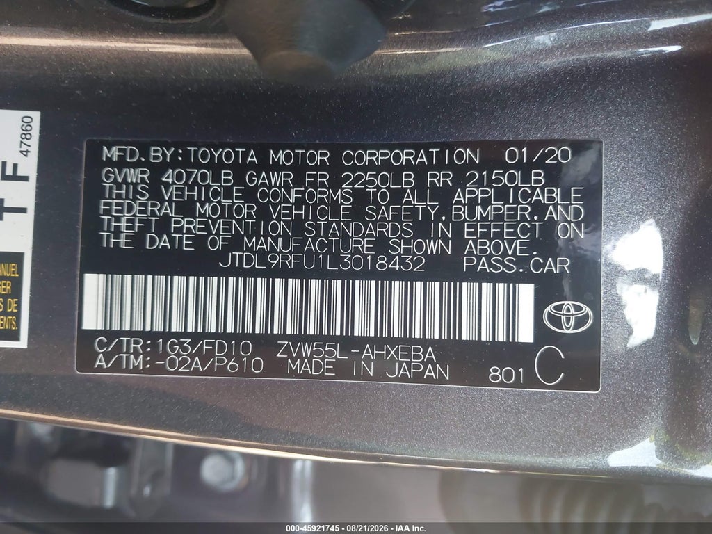 2020 Toyota Prius LE AWD-E photo 9