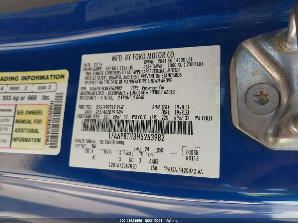 2017 Ford Mustang Ecoboost photo 9