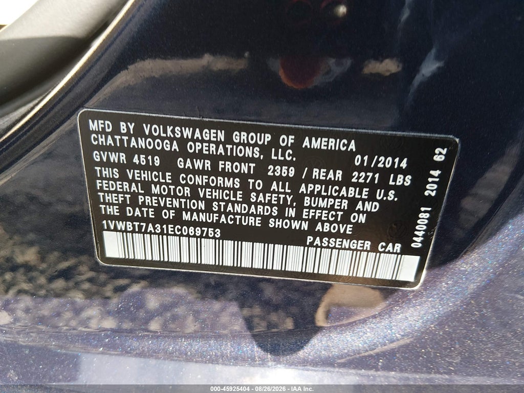 2014 Volkswagen Passat 1.8T SE photo 9