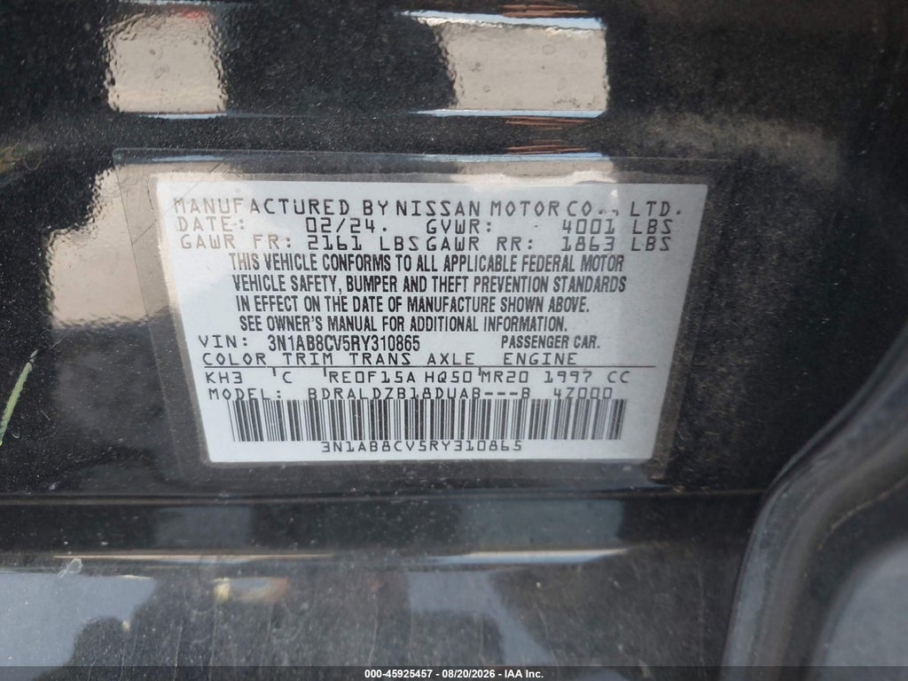 2024 Nissan Sentra SV Xtronic CVT photo 9