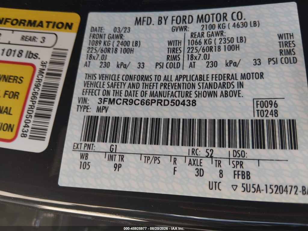 2023 Ford Bronco Sport Outer Banks photo 9
