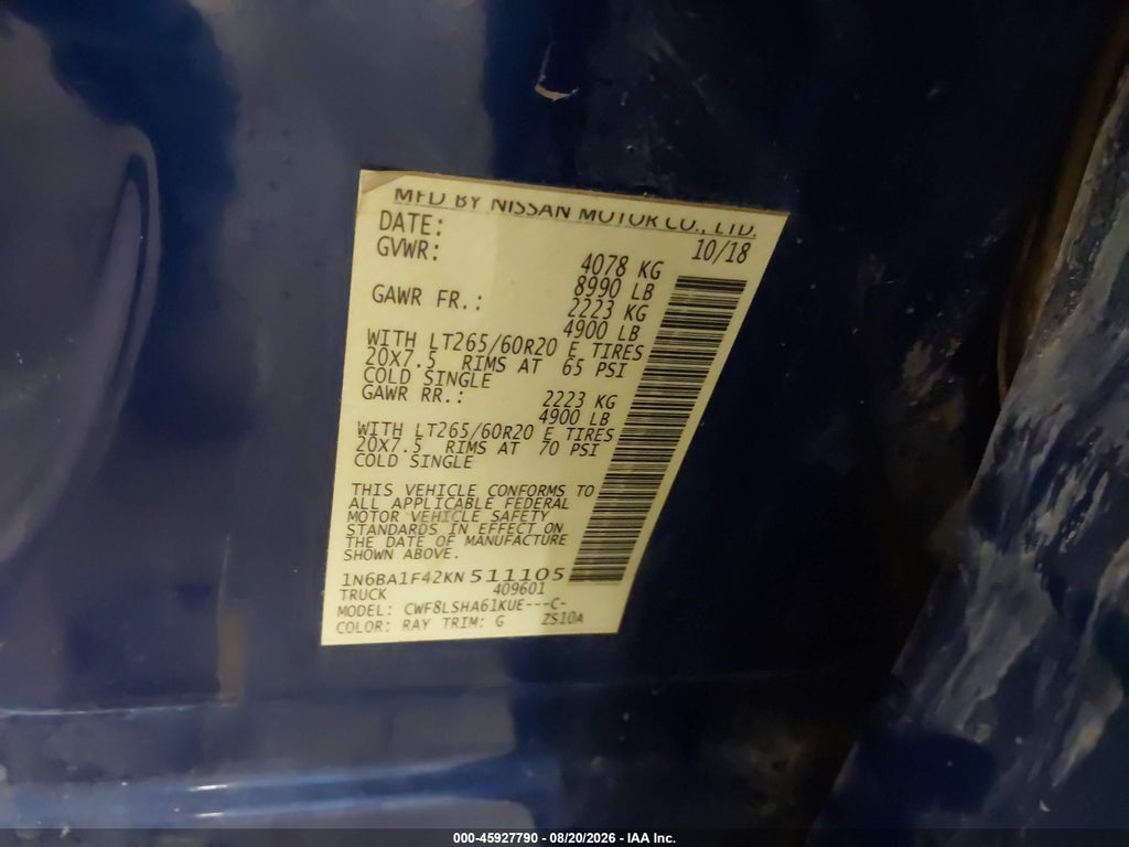 2019 Nissan Titan XD SV Diesel photo 9