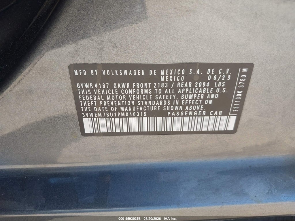 2023 Volkswagen Jetta 1.5T SE photo 9