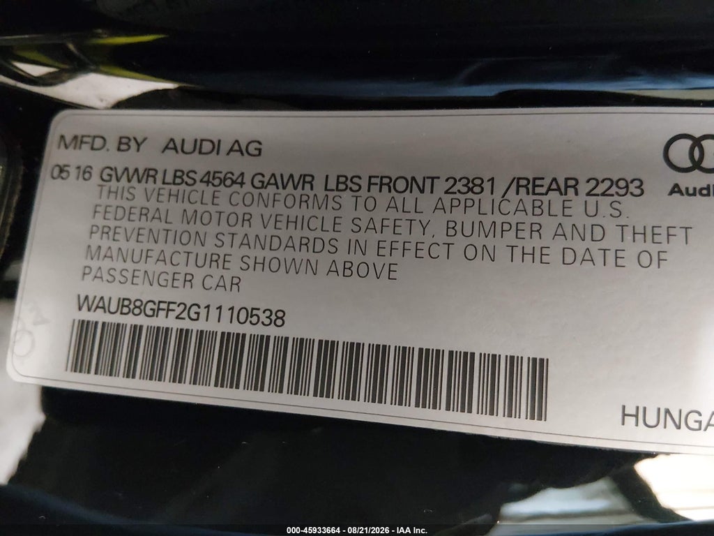 2016 Audi A3 2.0T Premium photo 9