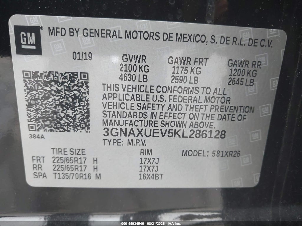 2019 Chevrolet Equinox LT photo 9