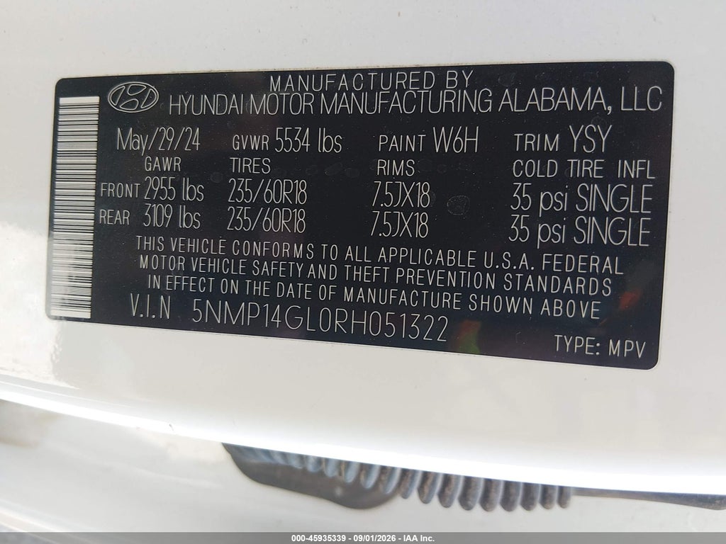 2024 Hyundai Santa FE SE photo 9