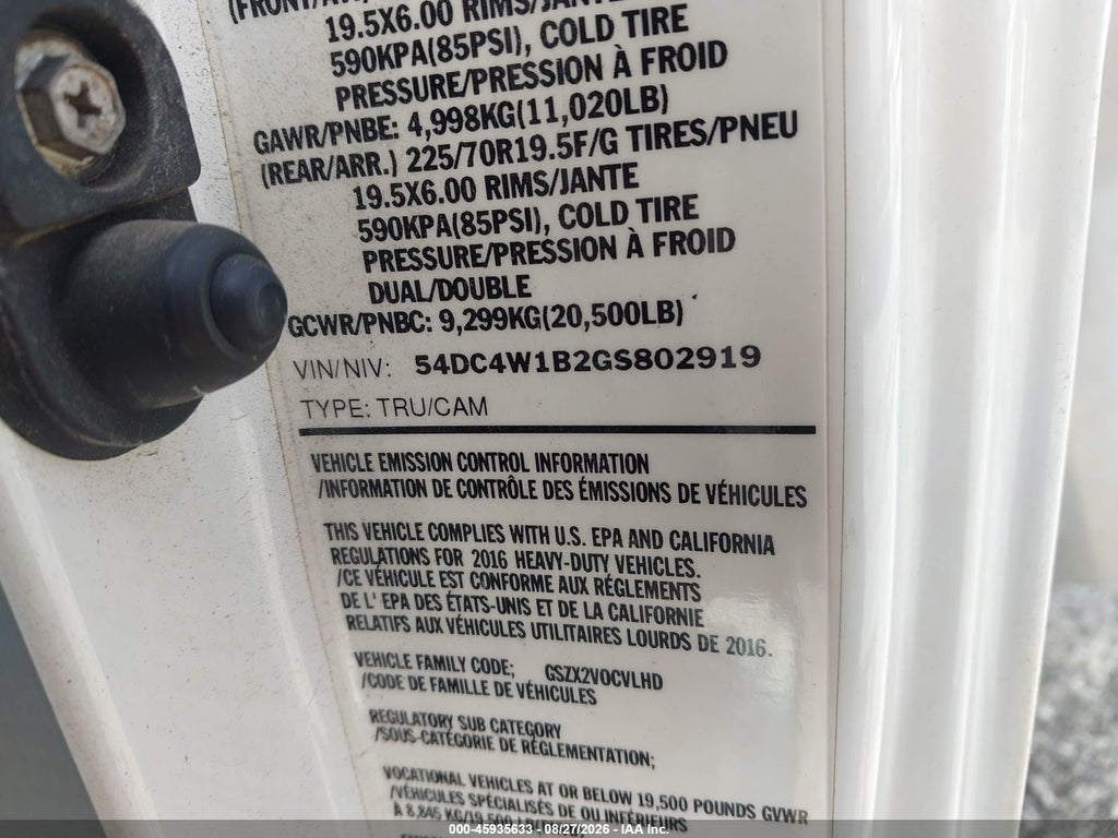 2016 Isuzu NPR HD GAS REG photo 9