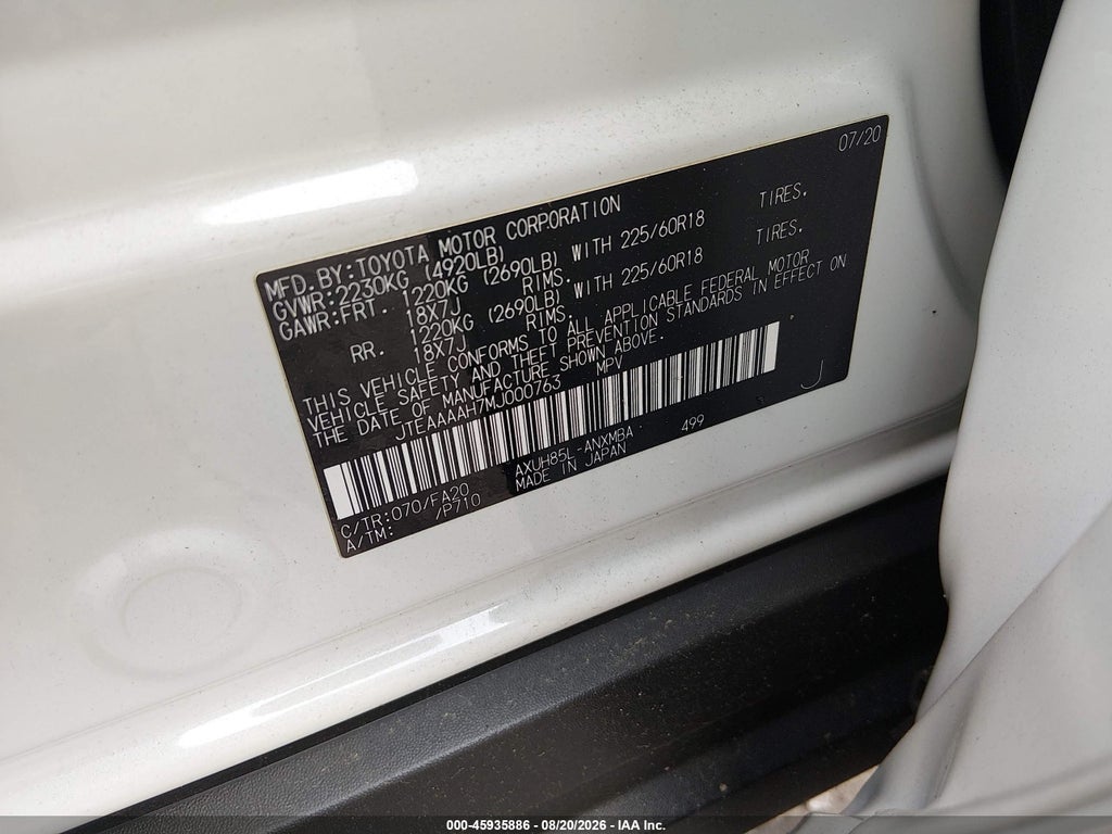 2021 Toyota Venza LE photo 9