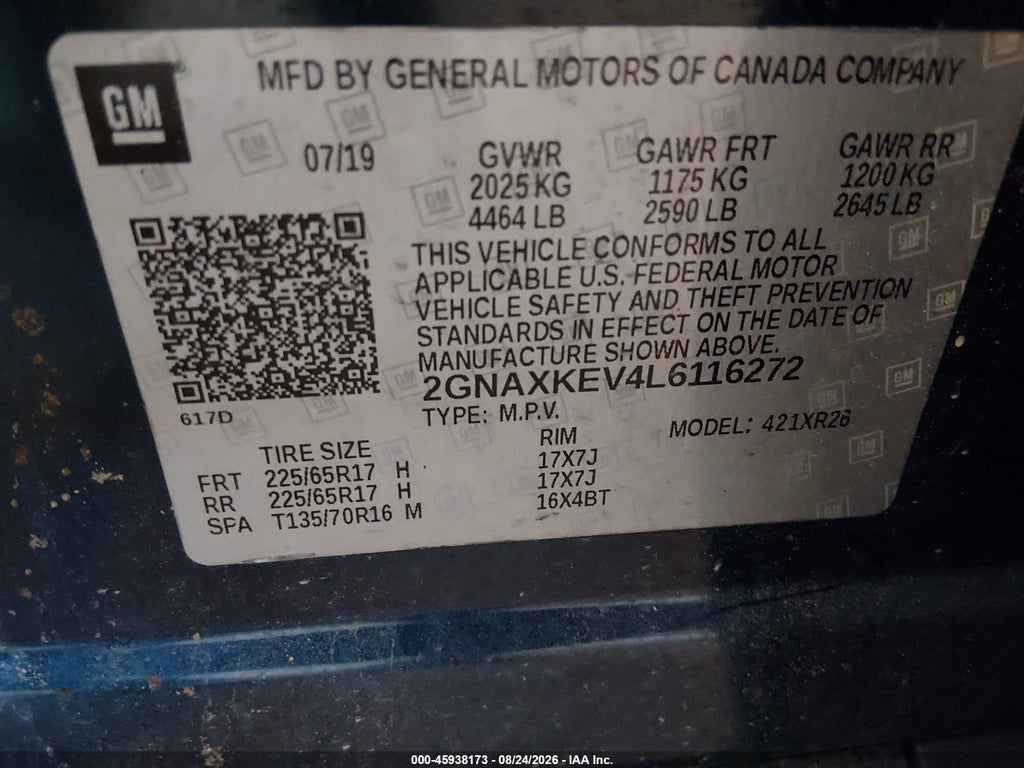 2020 Chevrolet Equinox FWD LT 1.5L Turbo photo 9