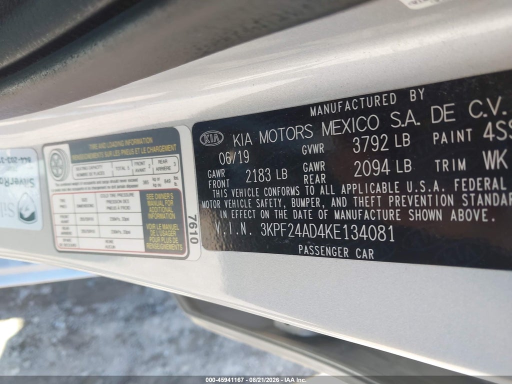 2019 Kia Forte LXS photo 9