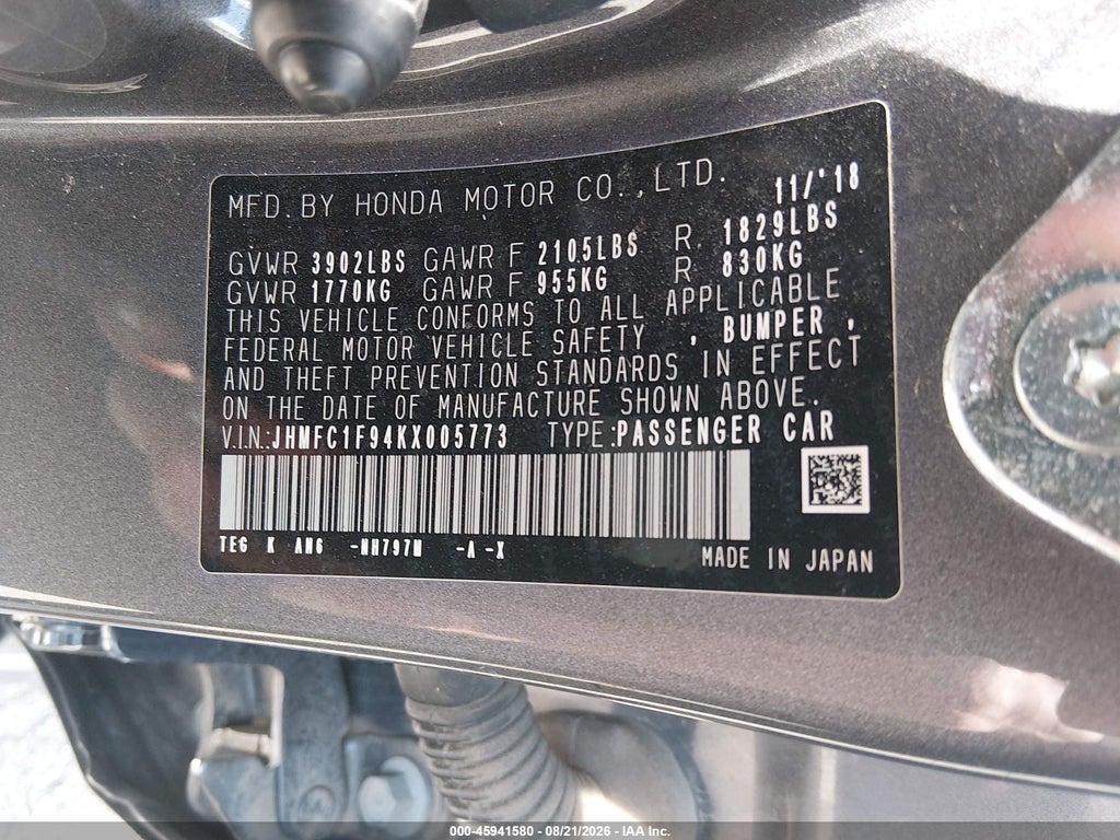 2019 Honda Civic Touring photo 9