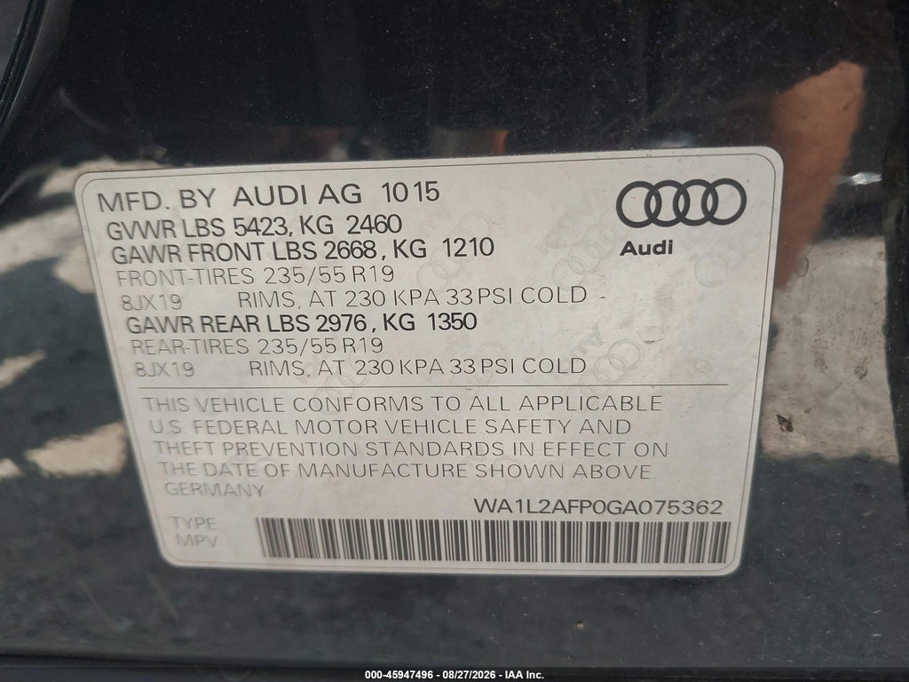 2016 Audi Q5 2.0T Premium photo 9