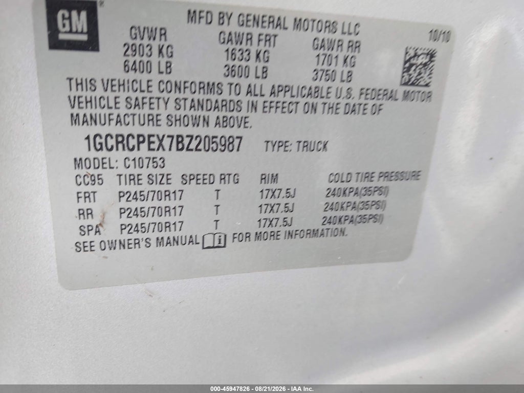 2011 Chevrolet Silverado 1500 Work Truck photo 9