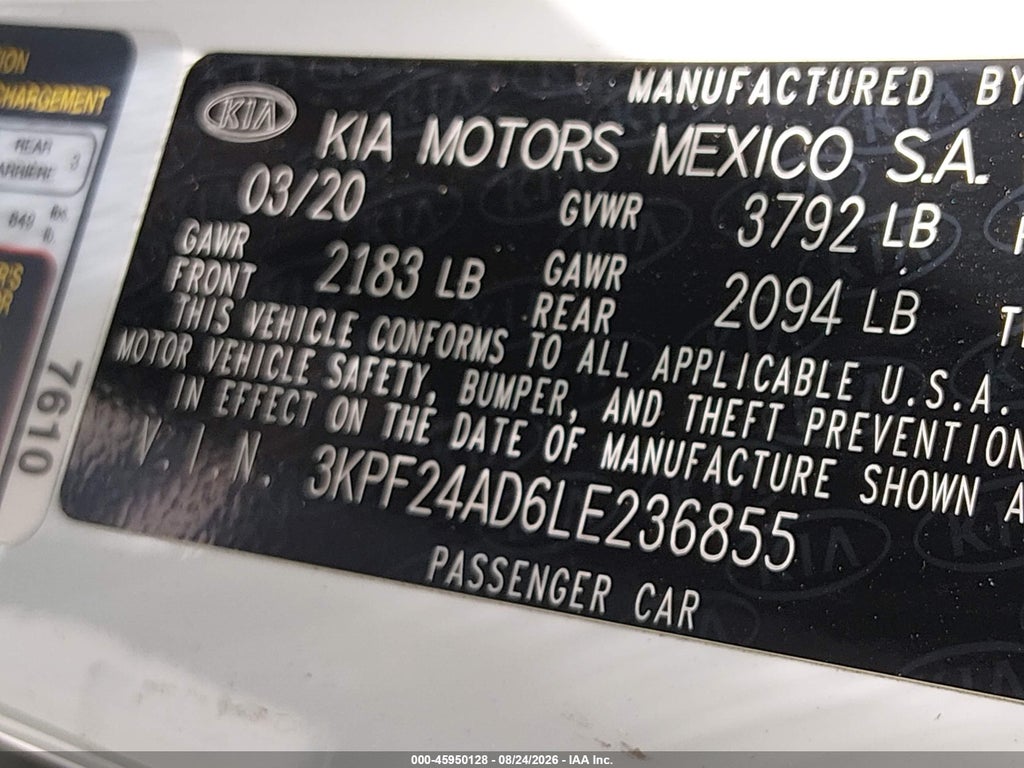 2020 Kia Forte LXS photo 9