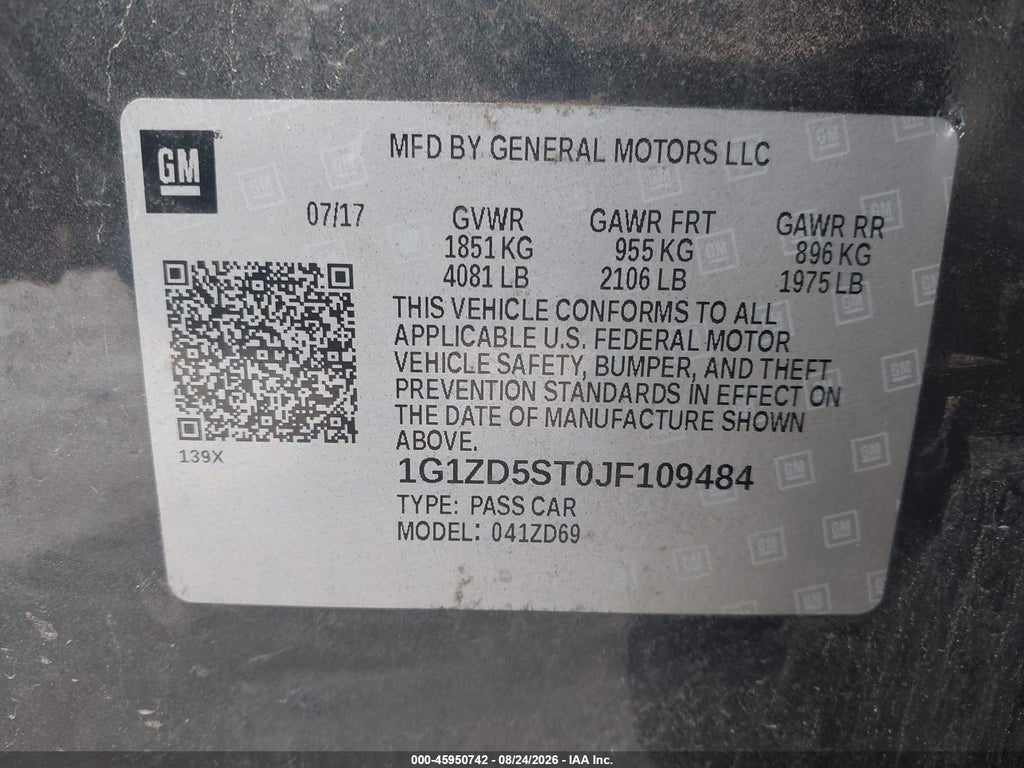 2018 Chevrolet Malibu LT photo 9