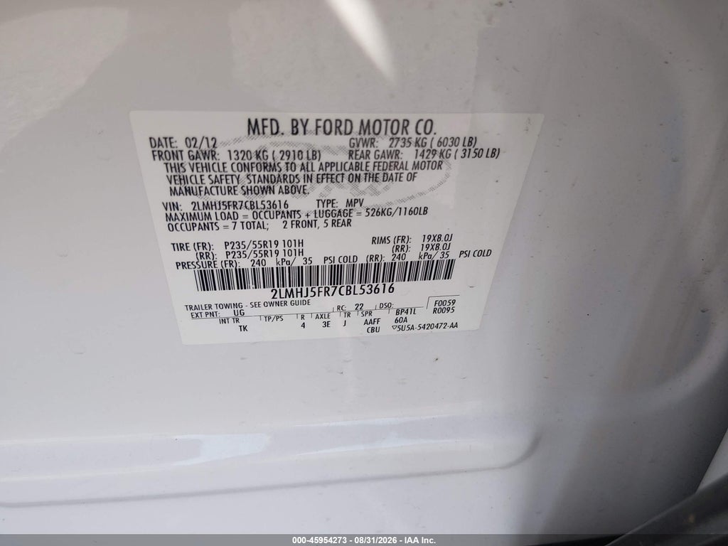 2012 Lincoln MKT photo 9