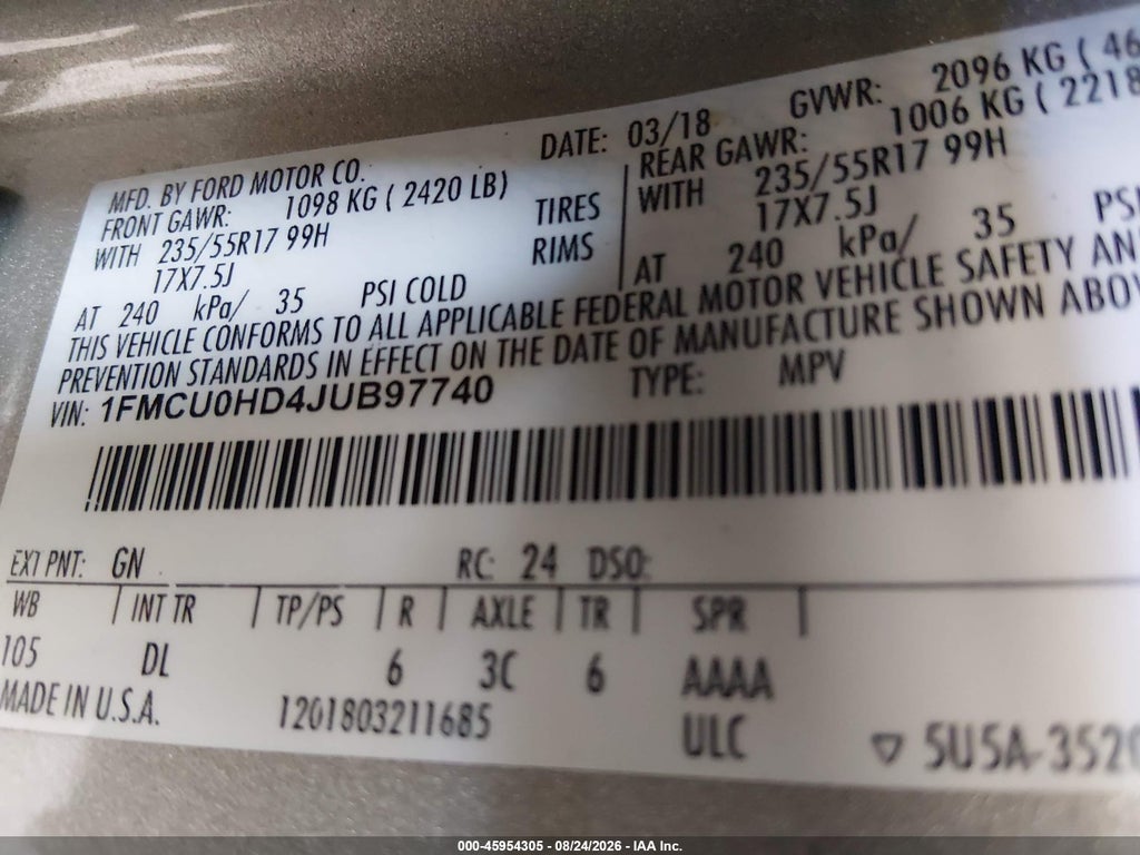 2018 Ford Escape SEL photo 9