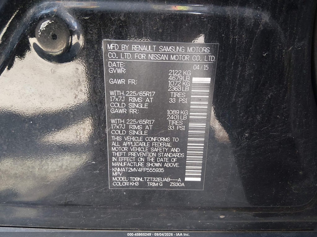 2015 Nissan Rogue SV photo 9