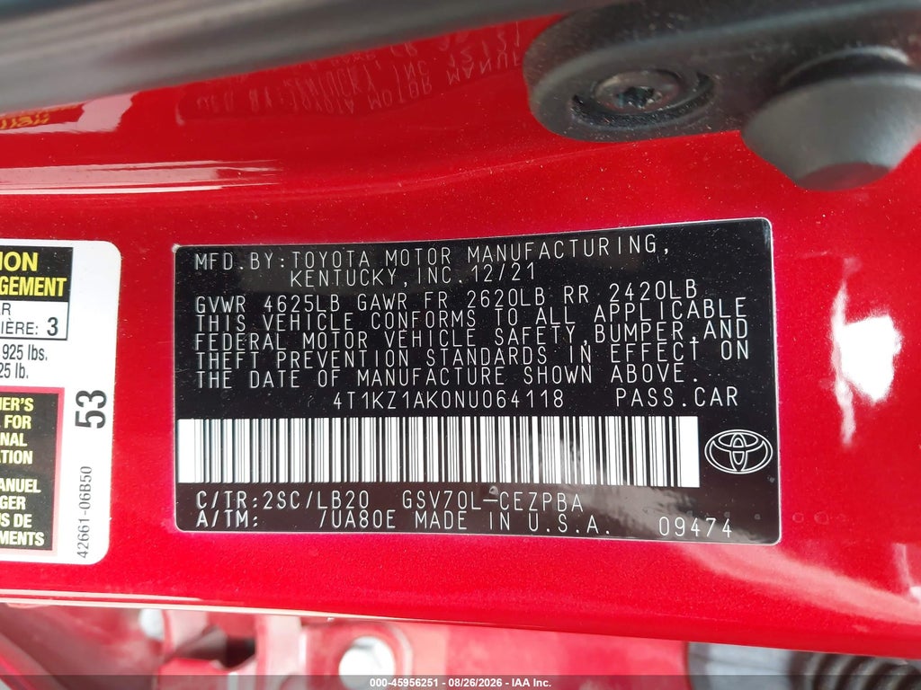 2022 Toyota Camry XSE V6 photo 9