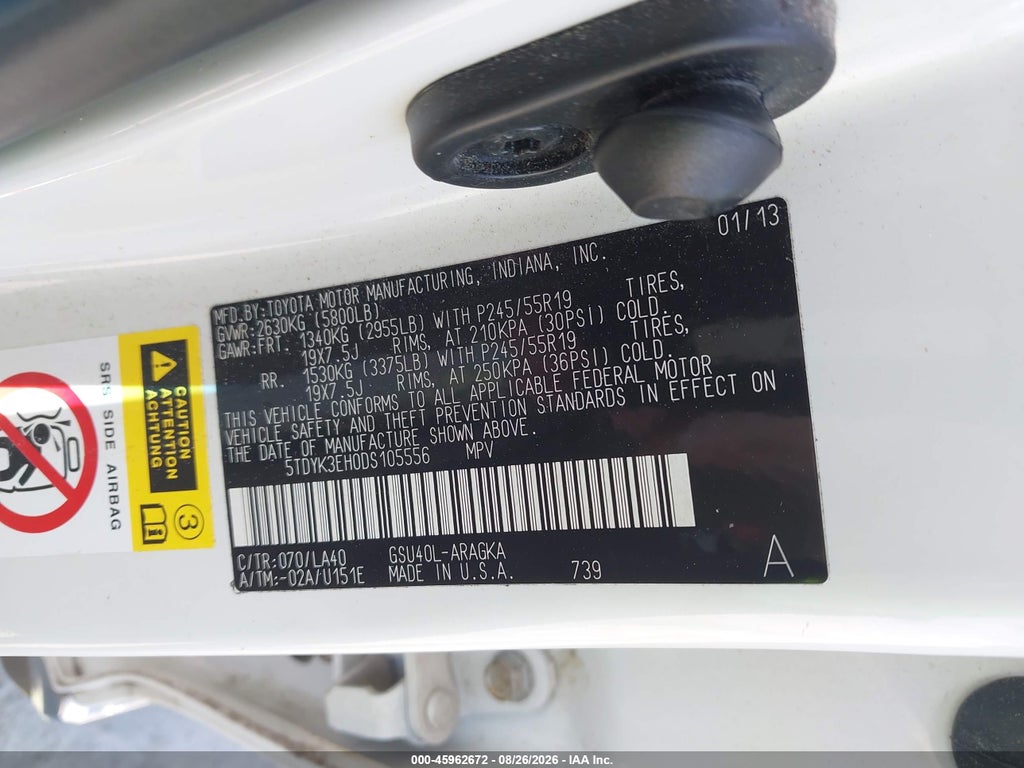 2013 Toyota Highlander Limited V6 photo 9