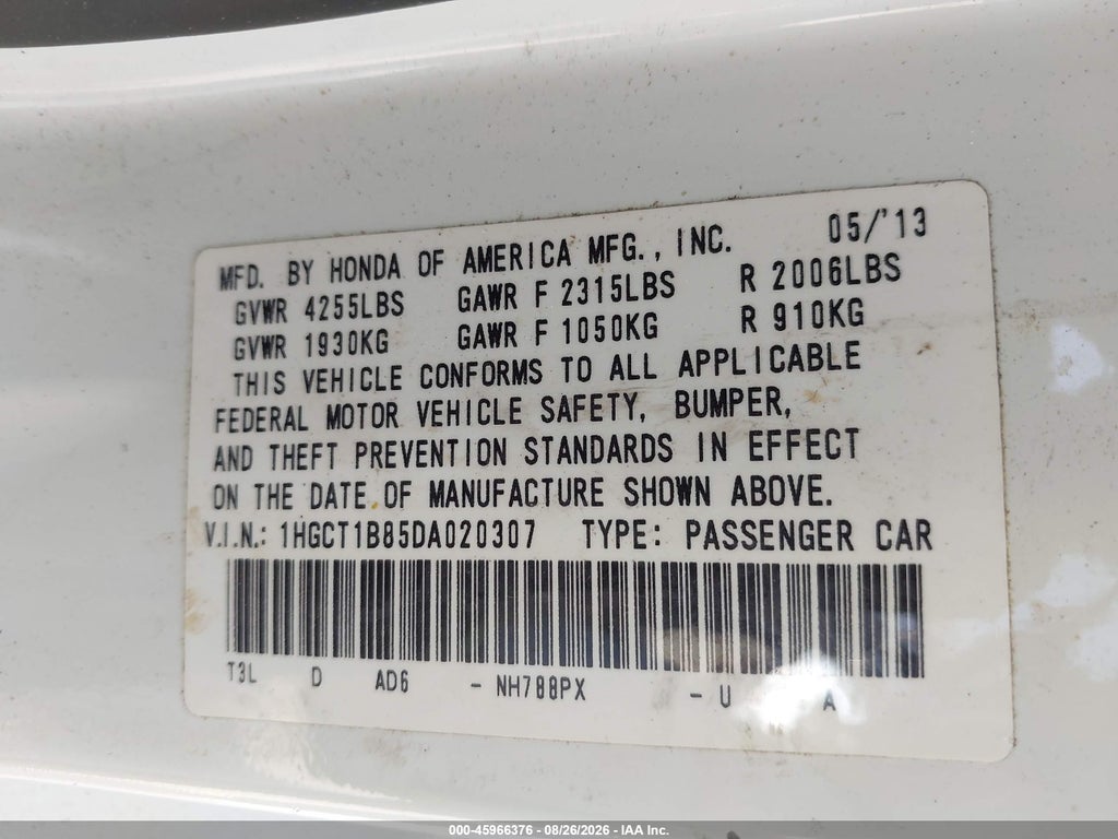 2013 Honda Accord EX-L photo 9