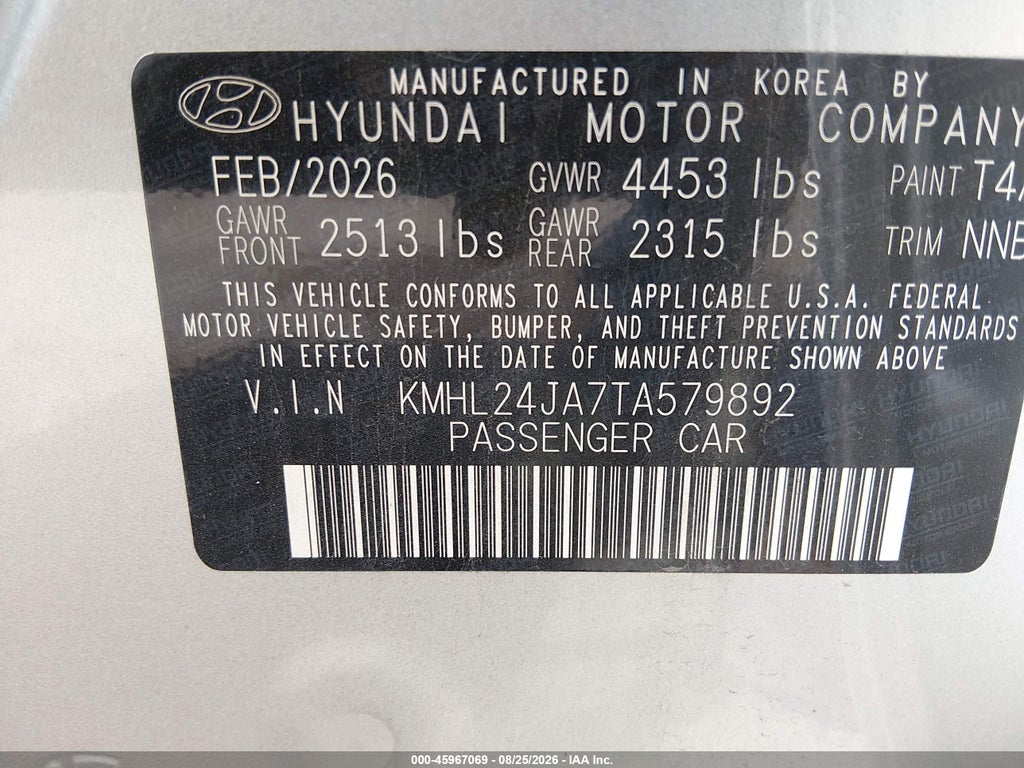 2026 Hyundai Sonata SE photo 9