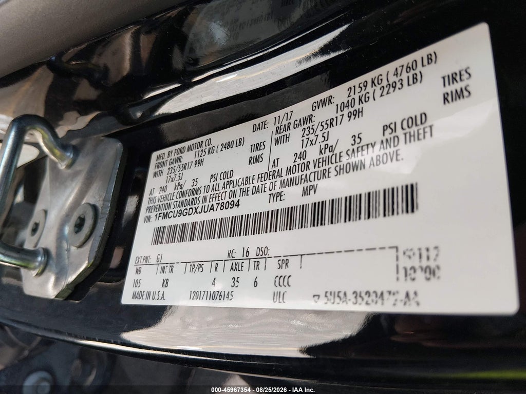 2018 Ford Escape SE photo 9