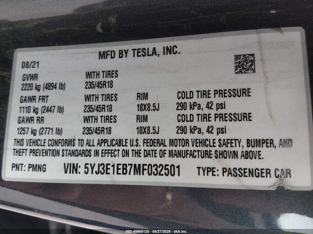 2021 Tesla Model 3 Long Range Dual Motor ALL-Wheel Drive photo 9