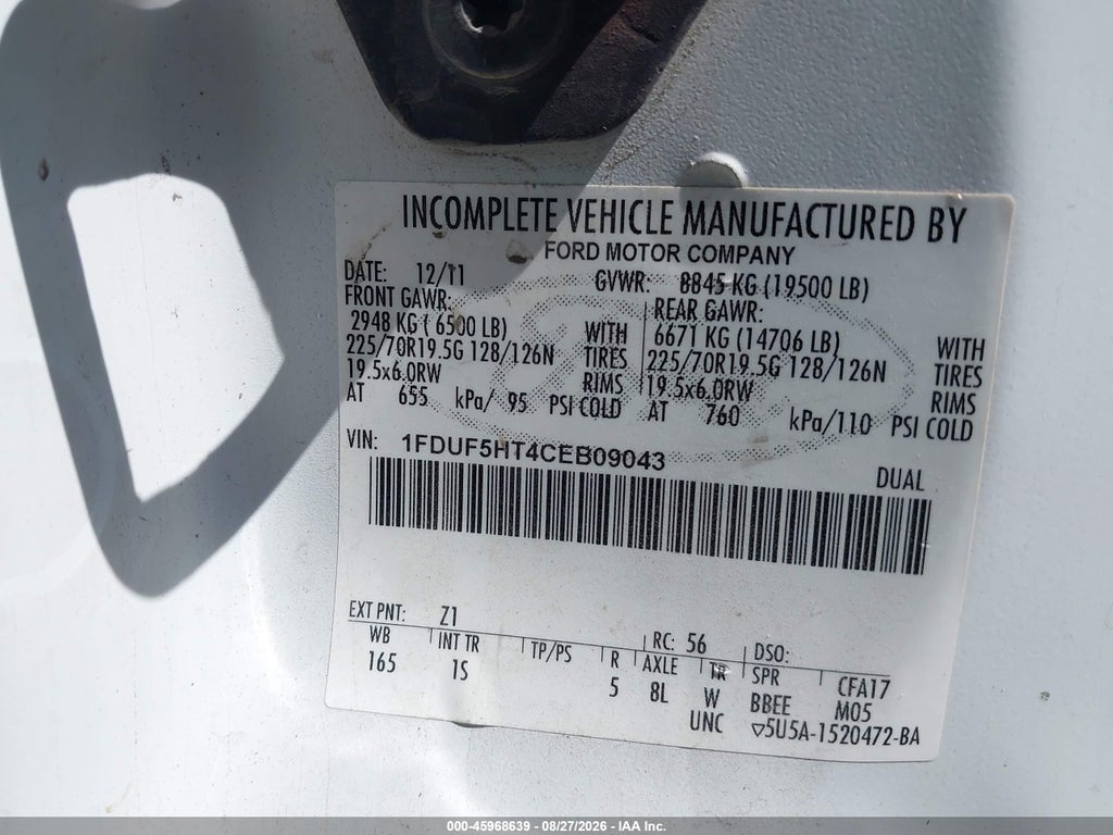 2012 Ford F-550 Chassis XL photo 9