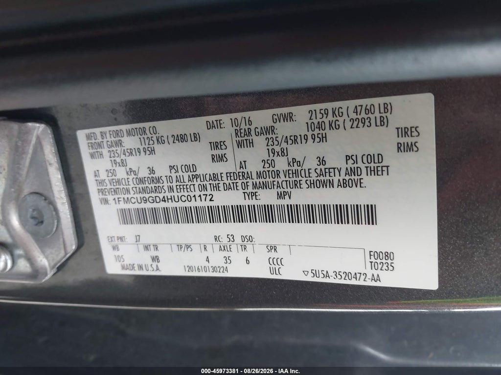 2017 Ford Escape SE photo 9
