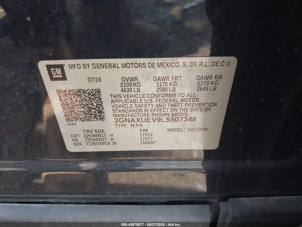 2020 Chevrolet Equinox AWD LT 1.5L Turbo photo 9