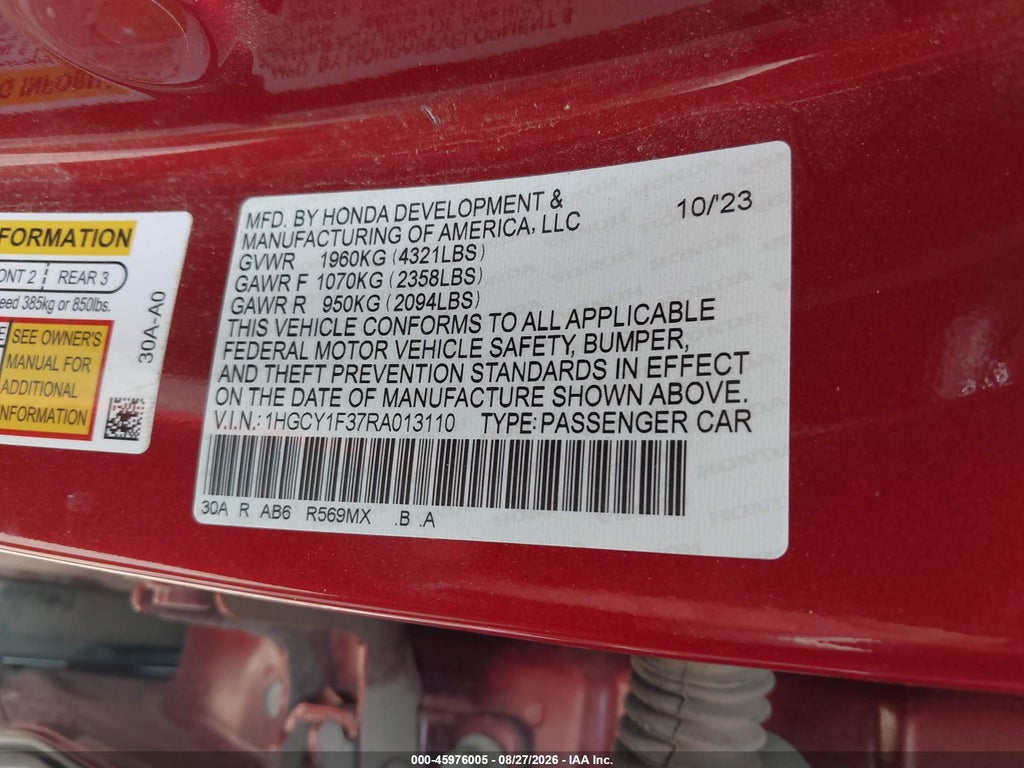 2024 Honda Accord EX photo 9
