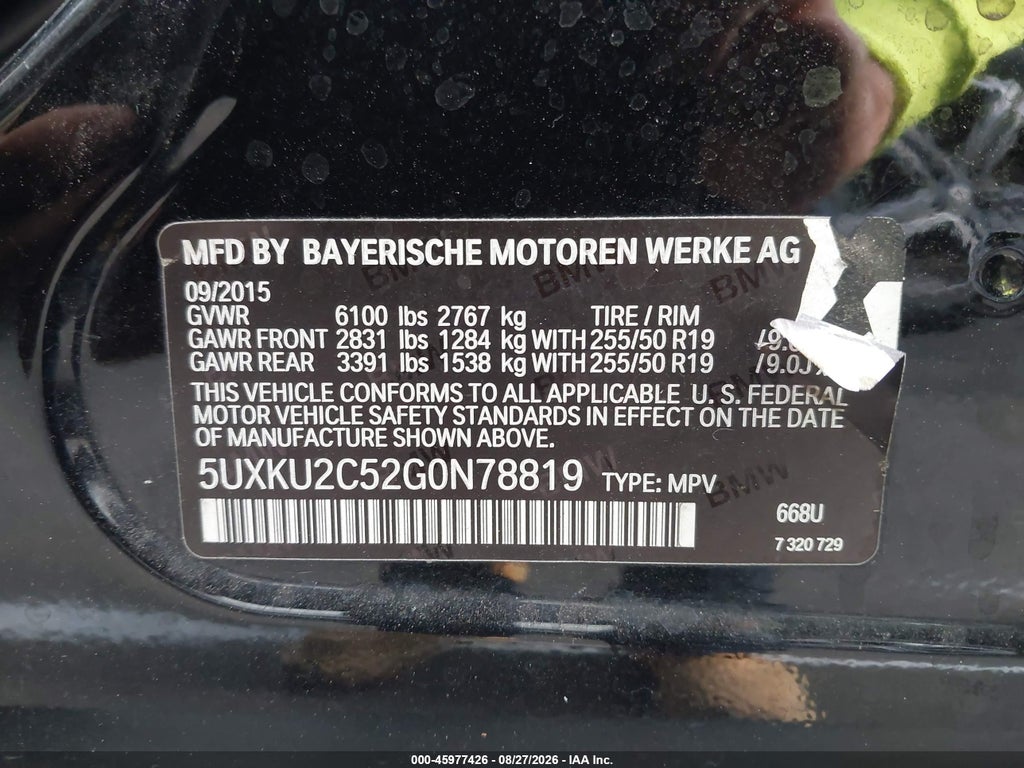 2016 BMW X6 XDRIVE35I photo 9