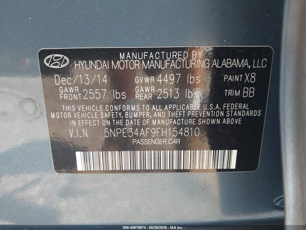 2015 Hyundai Sonata Sport photo 9