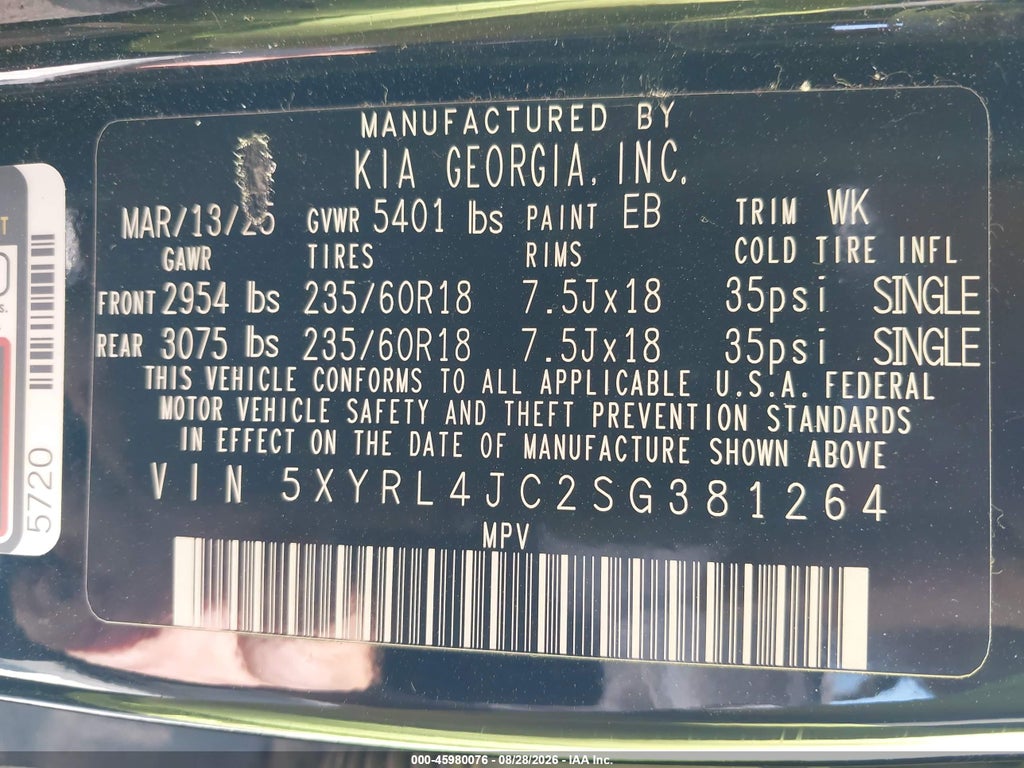2025 Kia Sorento S photo 9