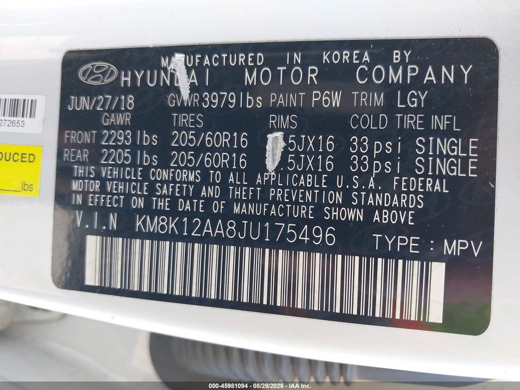 2018 Hyundai Kona SE photo 9