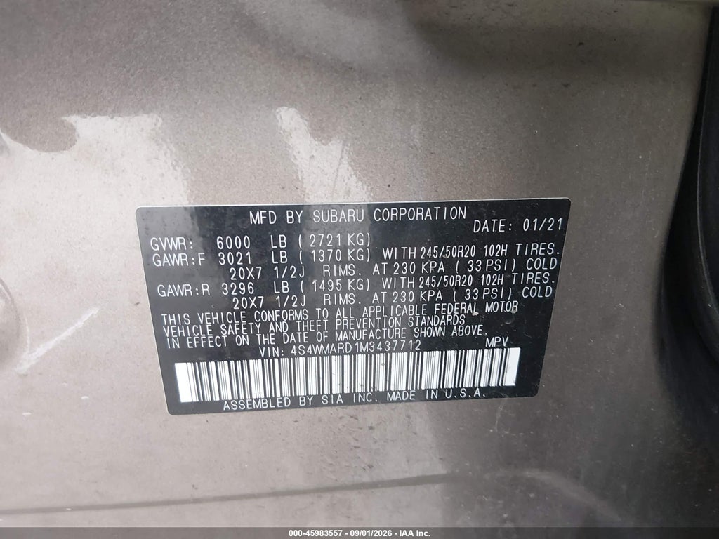 2021 Subaru Ascent Touring photo 9