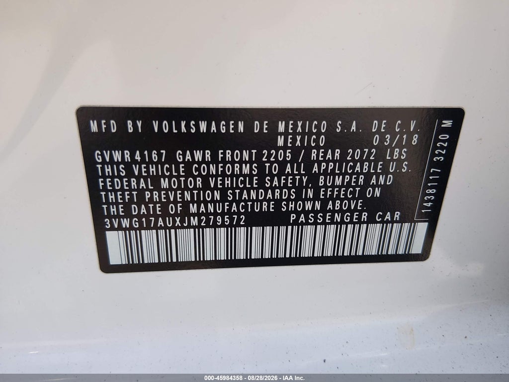 2018 Volkswagen Golf TSI S/TSI SE photo 9
