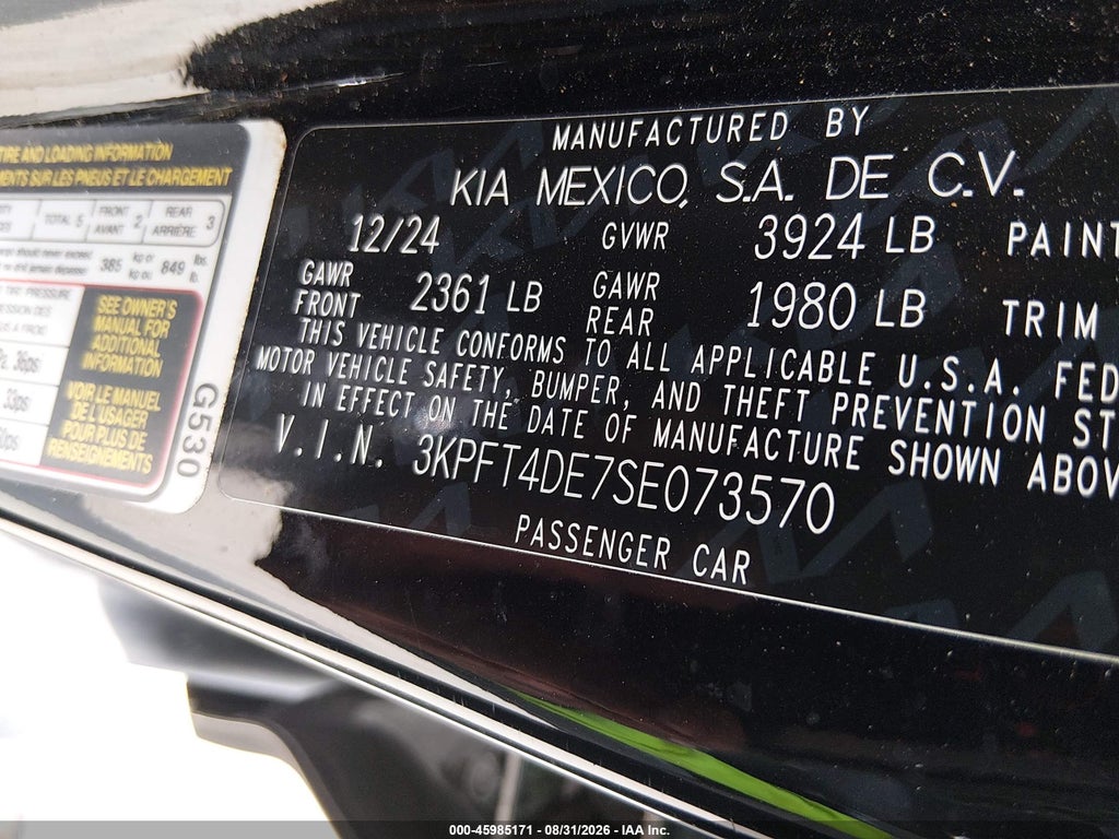 2025 Kia K4 LX photo 9